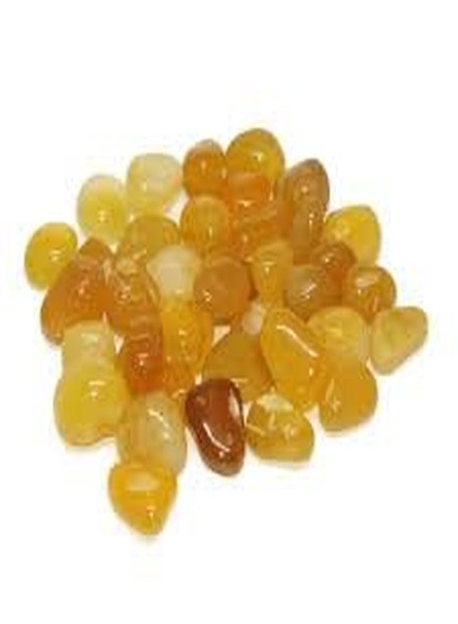TOI SHOP Yellow Agate Tumble/Pebbles Stone. for Reiki, Crystal, Vastu, Fang Shui Aura, Home Decor, Office Decor, Gifting, Good Luck, showpiece etc. (Yellow, 400 gm) - Image 1